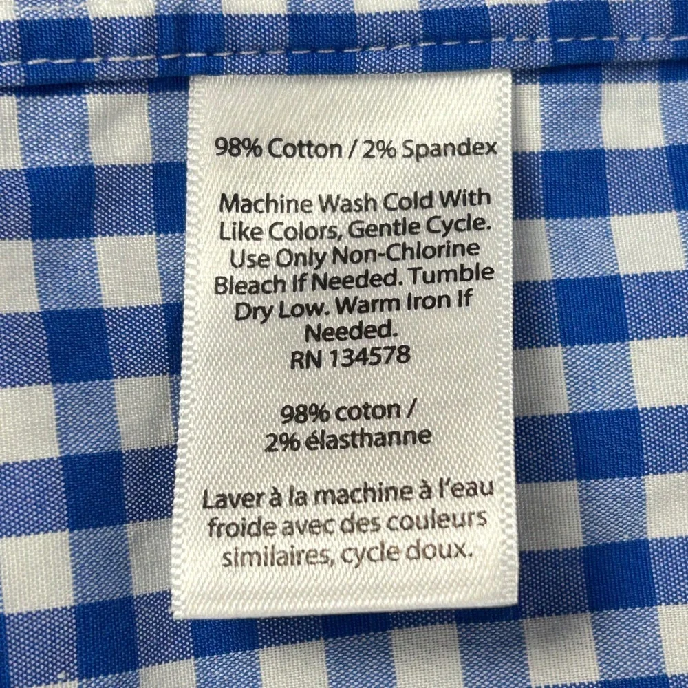 Vineyard Vines Mens Classic Fit Tucker Shirt Blue White Gingham Check Small S - Picture 5 of 6